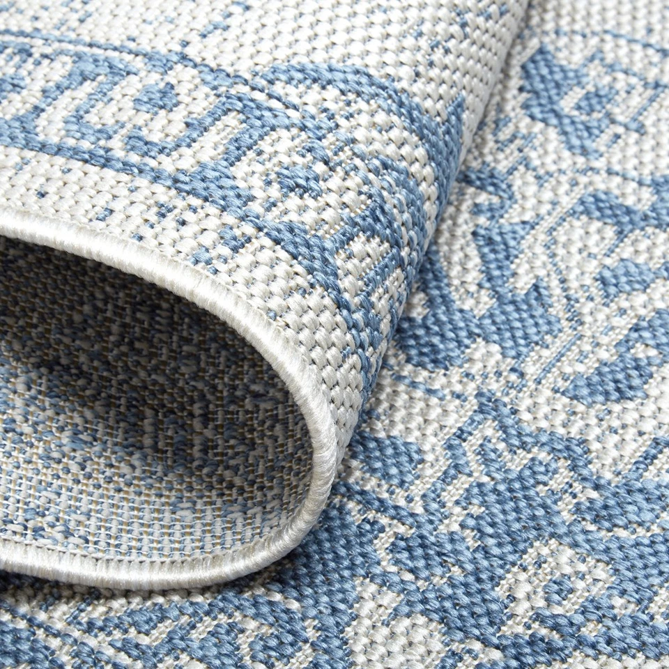 Nicole Miller Designer Area Rug Gray Blue Modern Medallion Ultra Soft — 第 3/4 张图片