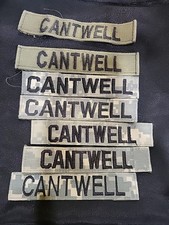 US Army Name Tape Patch Cantwell Lot Of 7