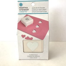 NEW Martha Stewart STUDDED HEART Large Punch All Over The Page Studded Heart