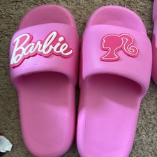 Pink Barbie Slippers - 2 pairs available. Size 37-38  6.5-7 and 39-40 8 -8.5 