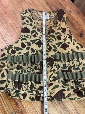 Awesome! 1960s Duck Camo Vest Woodsman Duxbak Size M Bird Quail