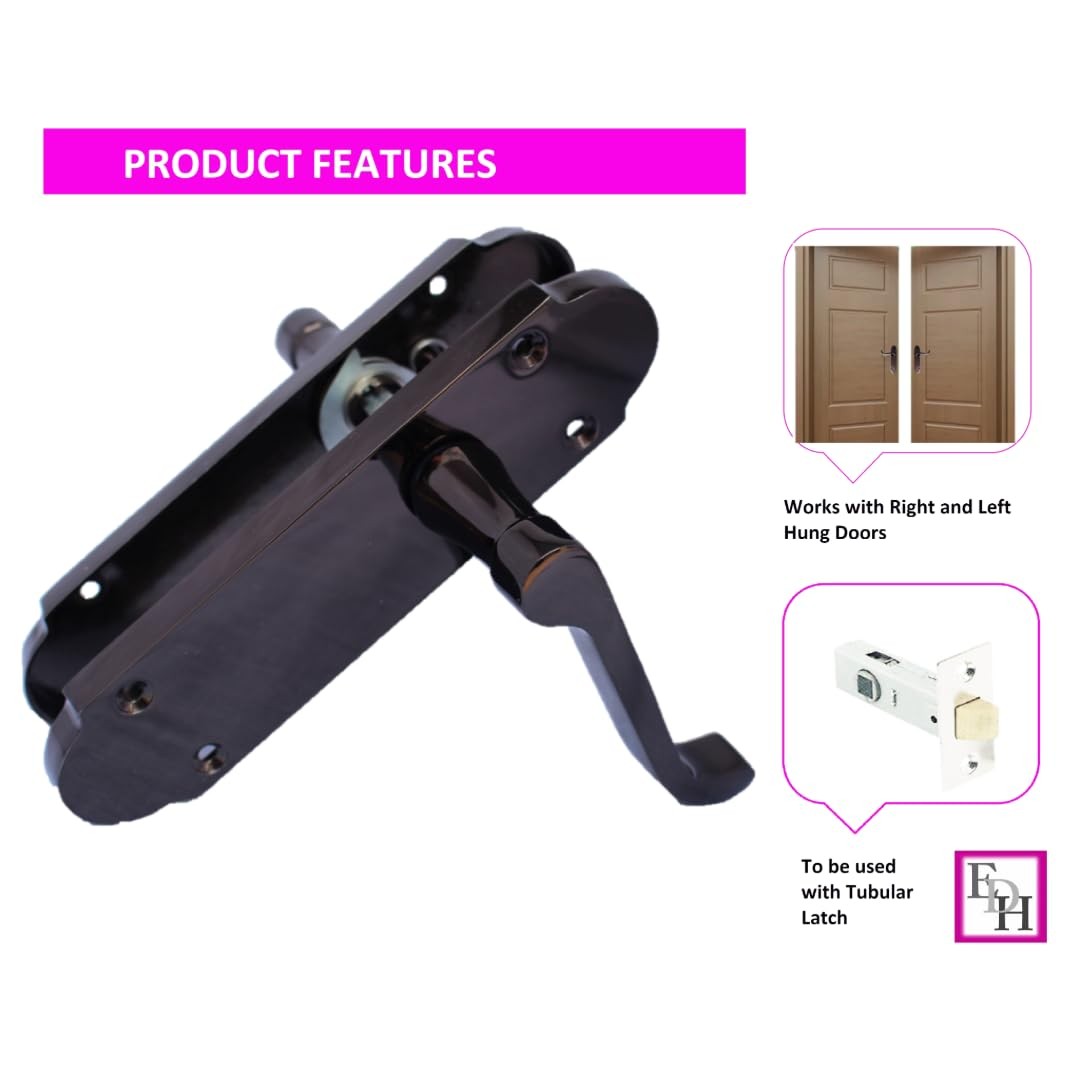 Epsom Door Handle - Black Nickel Internal Door Handles - Door Handles Internal