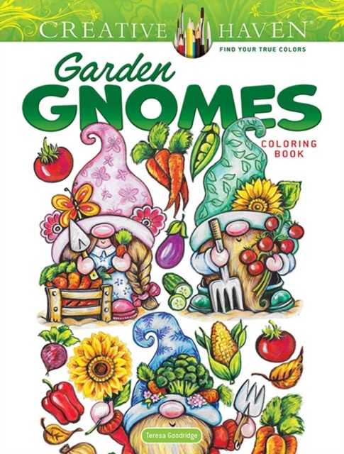 Creative Haven Garden Gnomes Coloring Book Teresa Goodridge - Image 3