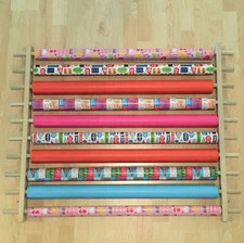 Storage, Organizer, Dispensing Rack for Gift Wrapping Paper, Ribbons, Celloph...