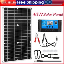 400W Solar Panel Kit 100A 12V Charger w/Dual ...