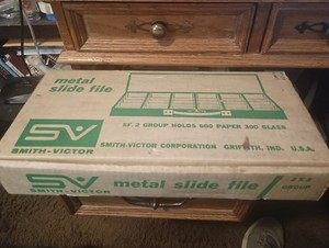 Lot of 2 (2"x2") Slide File Boxes! For either glass- or paper-bound slides!