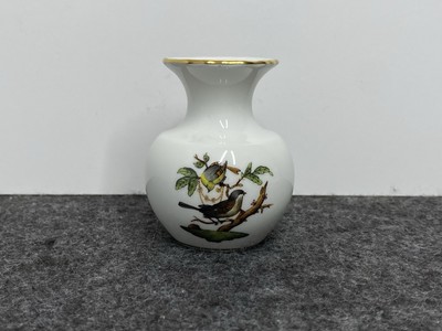 Herend Hungary Rothschild Porcelain Bird  2 5/8'' Miniature Bud Vase