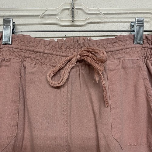 Simply Blessed Damen Größe M Rosa Hose Leinen Kordelzug Gummibund Taschen - Bild 4 von 7