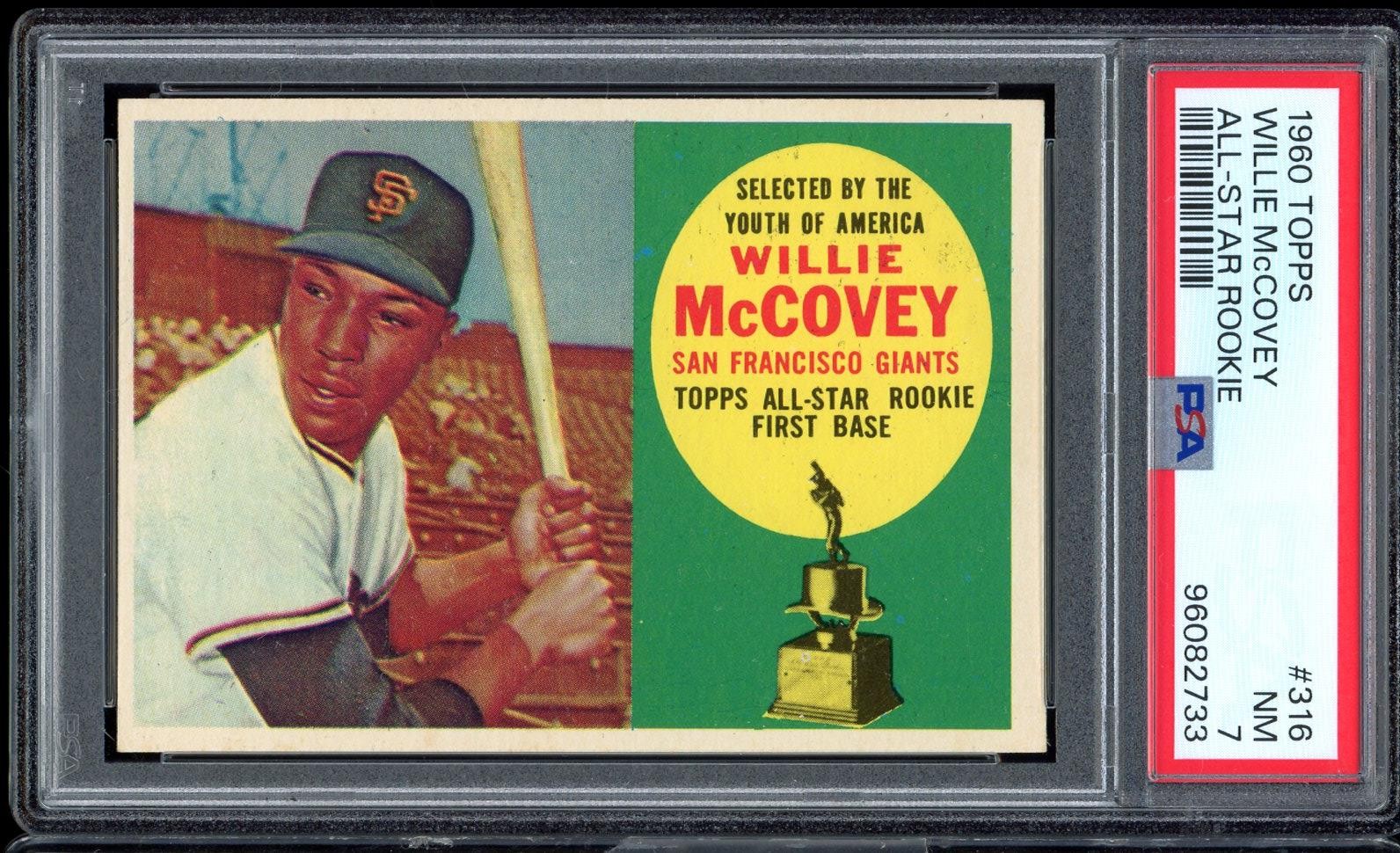 1960 Topps Baseball Willie McCovey Rookie #316 PSA 7 NM Giants HOF 733