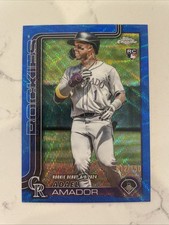 2025 Topps Chrome Update Adael Amador 12/150 Blue Wave Refractor Rookie RC