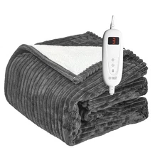 Heated Electric Blanket Full Size 72"x84" 6 Levels Over-Heat Protection Fast ...