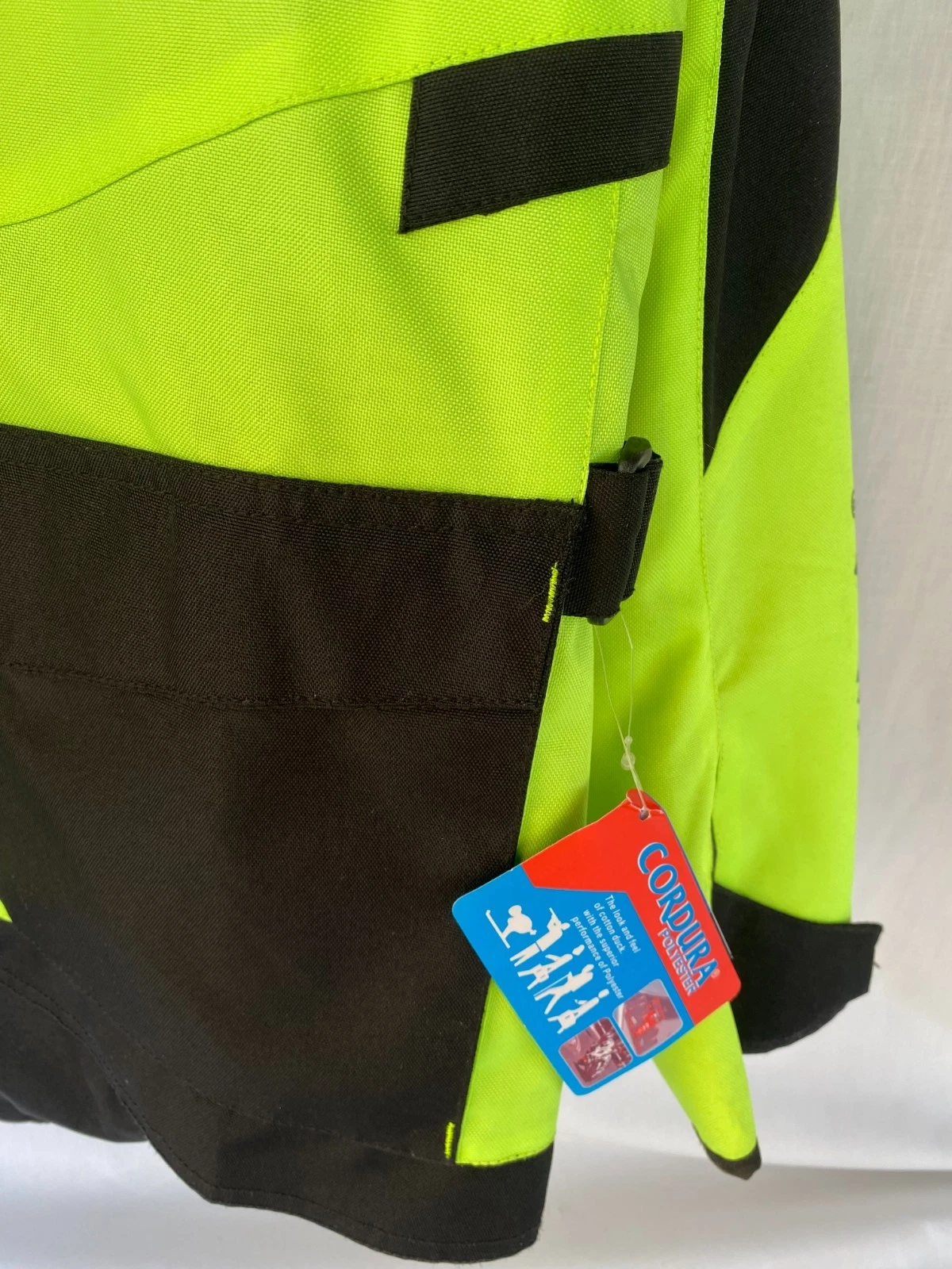 HWK Men's XXL Motorcycle Jacket Hi Vis Neon Green Black Armored Airvent NWT image 3
