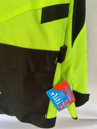 HWK Men's XXL Motorcycle Jacket Hi Vis Neon Green Black Armored Airvent NWT image 3