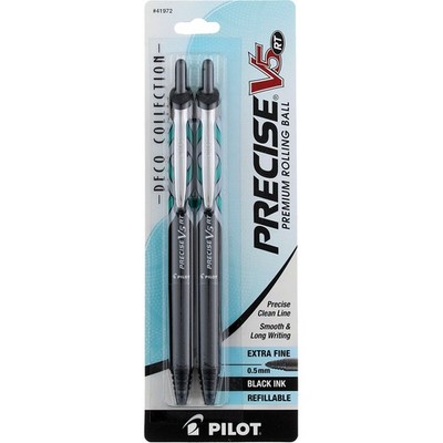 4 Pack Pilot Precise V5 Retractable Rolling Ball Pen, Extra Fine, Black 41972...