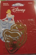 Stencil 2003 Disney Princess Embossing Brass All Night Media NIP 3x3 In 46686