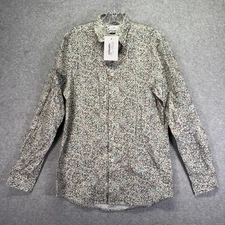 Paul Smith Shirt Mens XS Multicolor Pixel Print Long Sleeve Button Cotton