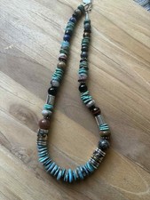 Tommy Rosita Singer T R Sterling Silver Blue Turquoise Bead Necklace 20 Inch