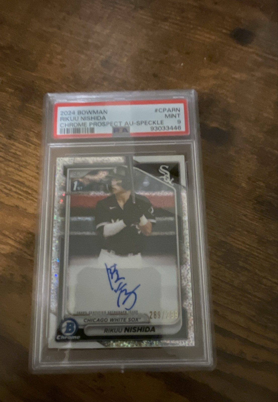 2024 Bowman - Chrome Prospect Auto Rikuu Nishida #CPA-RN Speckle  /299 (AU, RC)