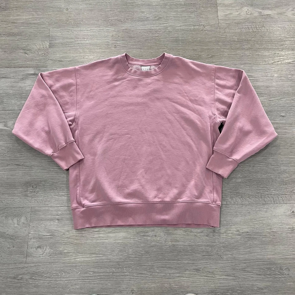 TNA Acogedora Sudadera Polar Novio Cuello Redondo Para Mujer Talla Mediana Malva Pullover Foto 2 de 4