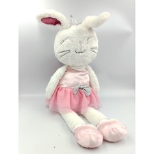 Grande peluche lapin blanc robe tutu rose ANIMAL ADVENTURE 50 cm  - 33496