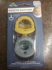Itzy Ritzy Sweetie Soother Silicone Pacifiers - Set of 2 NEW Newborn Pacifier
