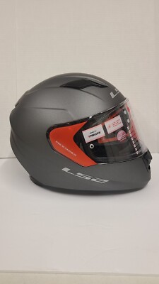 LS2 Stream Full Face Motorcycle Helmet W/ SunShield Battleship Grey X-SMALL #102