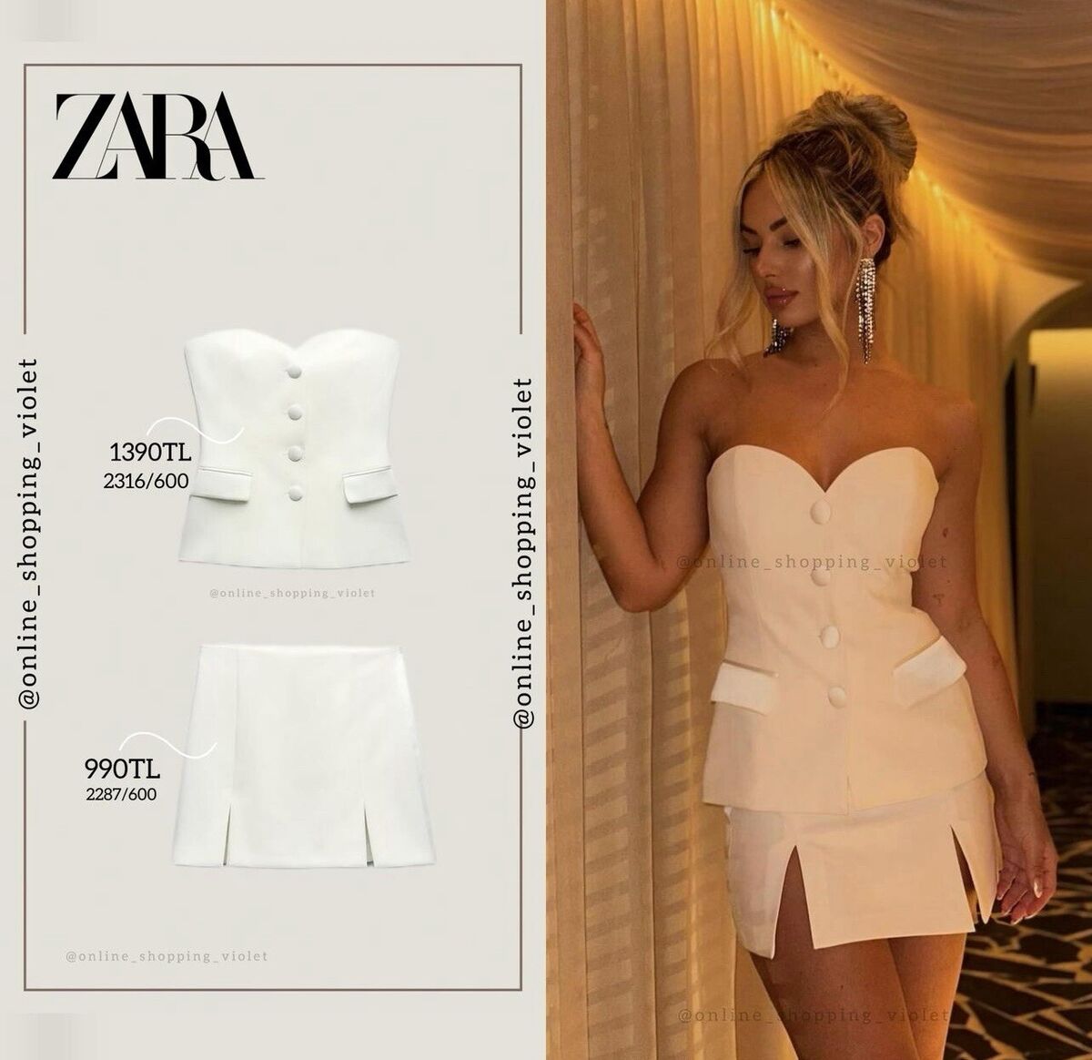 ZARA WOMAN MIXED SATIN EFFECT BUSTIER TOP OYSTER WHITE 2316 ZARA WOMAN MIXED SATIN EFFECT BUSTIER TOP OYSTER WHITE 2316