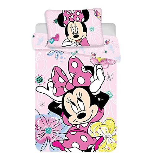 Jerry Fabrics Biancheria da letto per bambini, motivo Minnie, 100 x 135 (O4F)