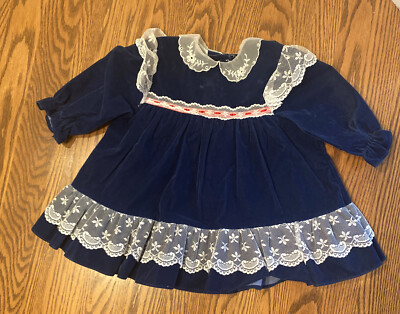 blue christmas dress baby girl Girls Party Christmas Blue Puffy Princess Dress – marryshe main image 1