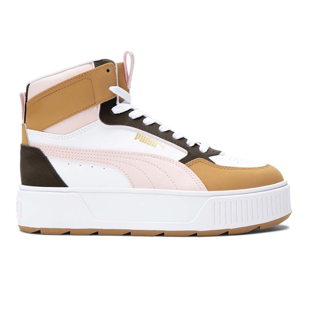 Женские белые кроссовки Puma Karmen Rebelle Mid Coco на шнуровке Повседневная обувь 3912330
