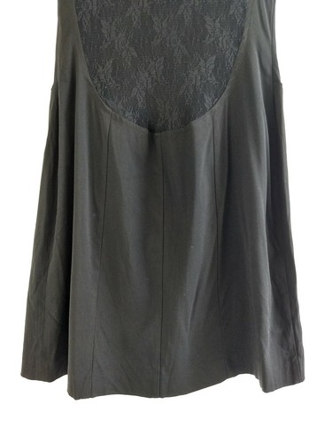 French Connection | Skater Dress | Sz 10 | Juliet Puff Sleeve | Lace Back | LBD - Picture 8 of 12