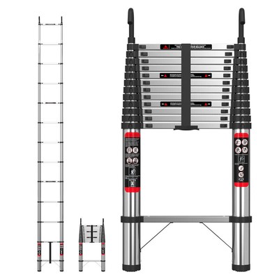 Mehrzweckleiter Stahl Teleskopleiter Stehleiter Aluleiter Ausziehleiter 16.4FT