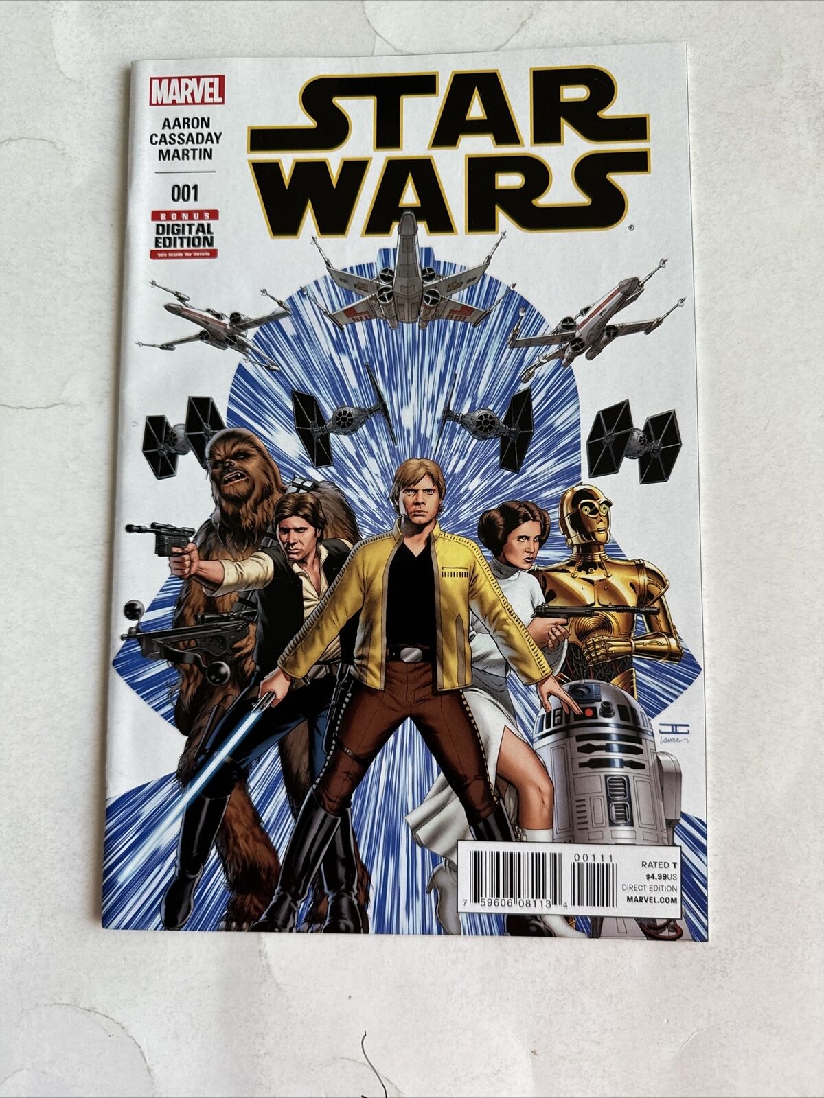 Star Wars #1 Main Cover First 1st Print Marvel 2015 Aaron Cassaday