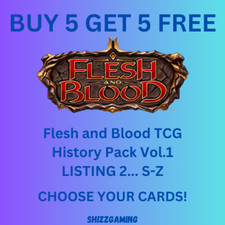 Flesh and Blood TCG History Pack Vol.1 (HP1) - Choose Your Cards! LISTING 2 S-Z