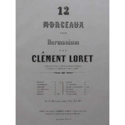 LORET Clément La Taverne Pièce pour Harmonium XIXe - Photo 1/4