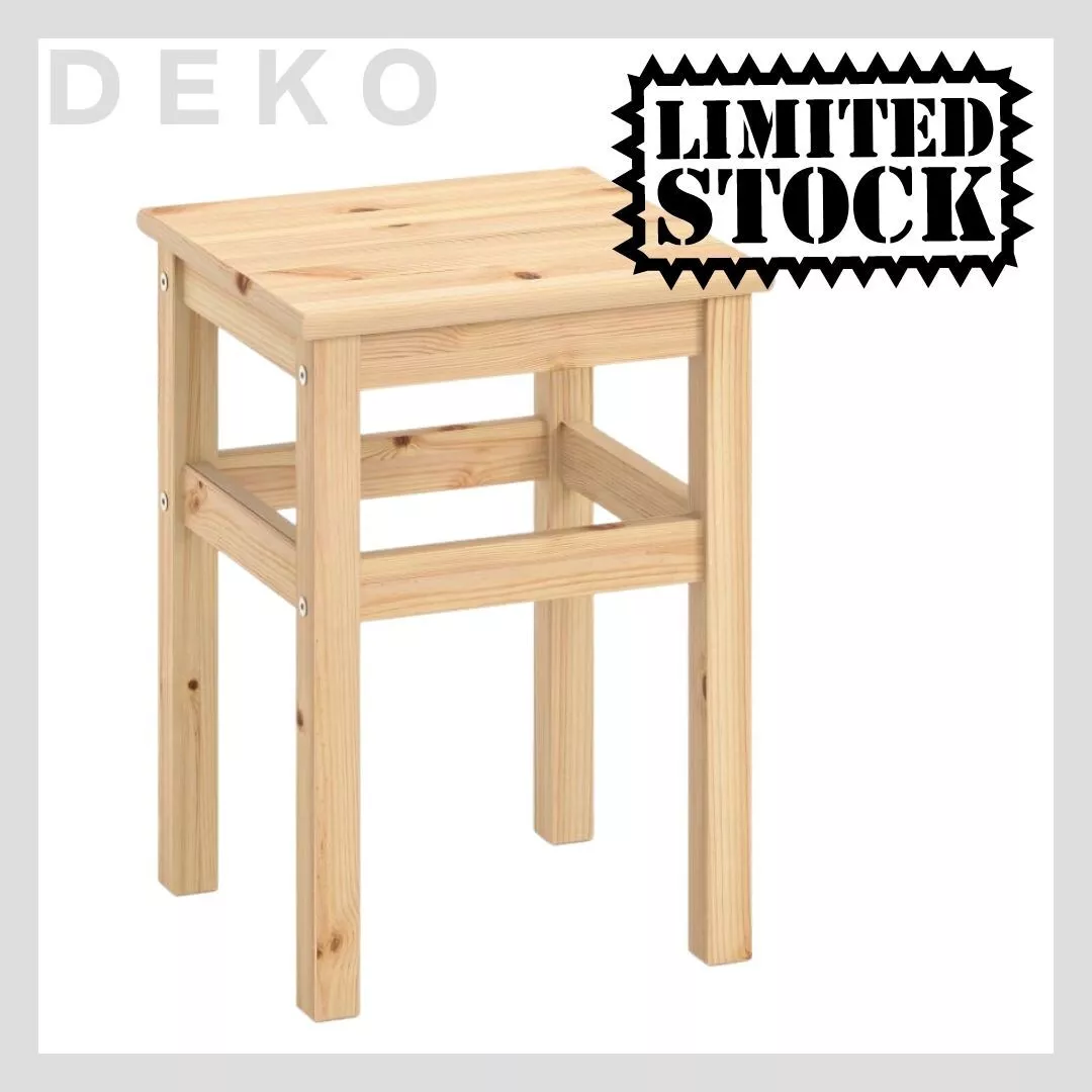 IKEA Oddvar Solid Durable Pine Stool Home Decor 45x32x32 DISPATCHED WITHIN 24HRS