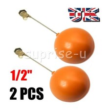 2x Generic Water Tank Float Valve Cock Plastic Brass Float Ball Valve Ball Cock