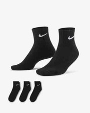 Nike Everyday Cushioned Ankle Socks Black SX7667-010 Size XL Extra Large NWT