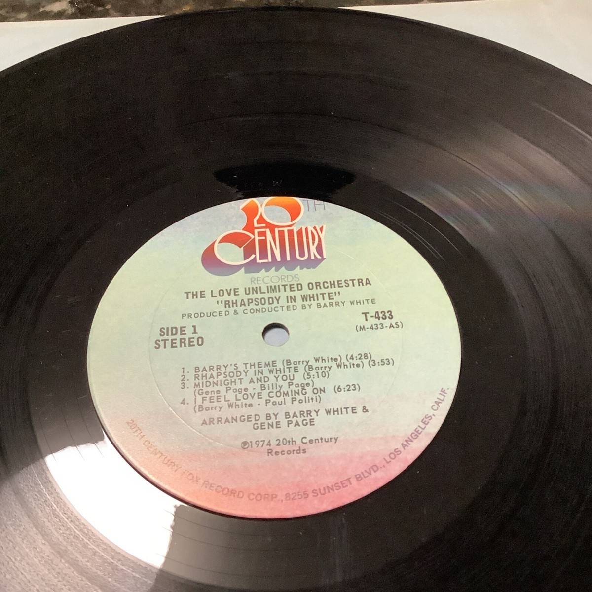 Barry White Love Unlimited Orchestra Rhapsody In White LP 20