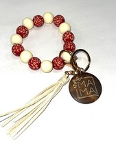 Acrylic beaded wristlet keychains for women