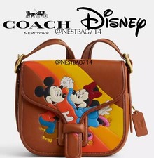 Disney X Coach Courier Bag With Mickey Mouse And Minnie Mouse CQ801
