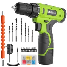 FADAKWALT Cordless Drill Set12V Power Drill Set with Battery and Charger Elec...
