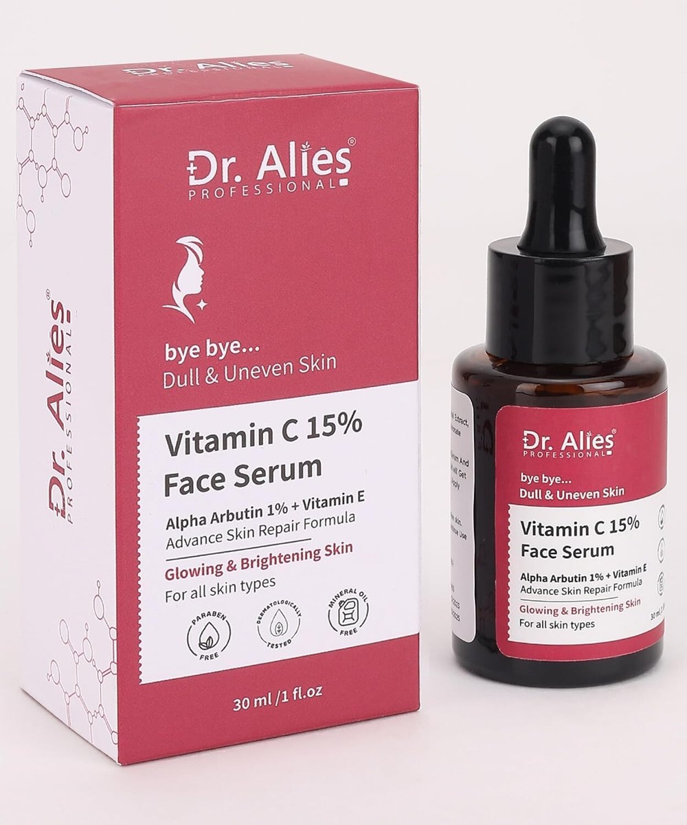 Sérum Vitamine C Dr. Alies 30 Ml - Éclaircissant, Anti-âge, Hydratant - Neuf, Fabriqué En Inde