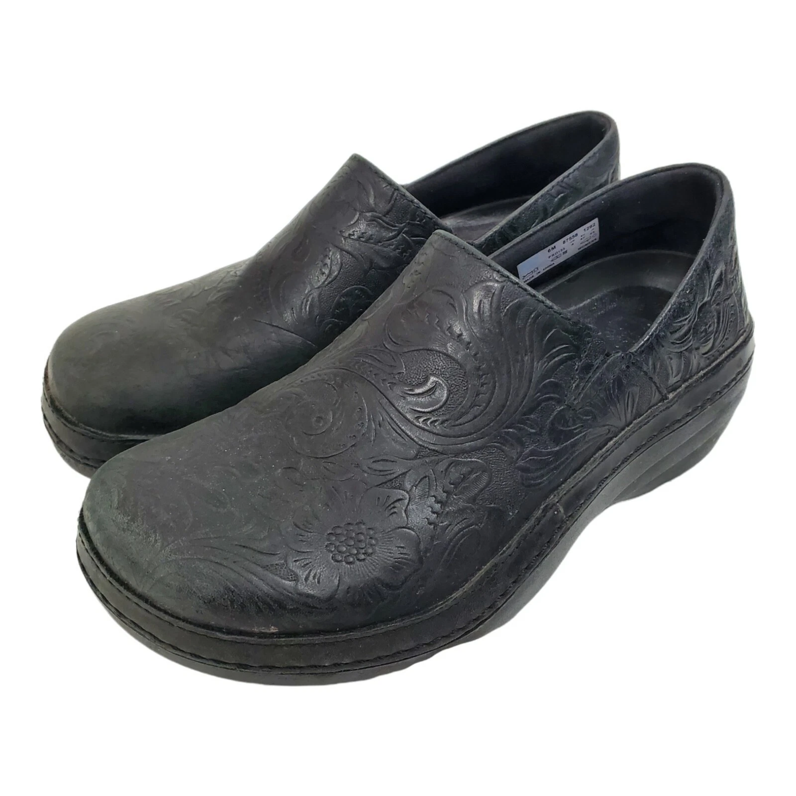 TIMBERLAND Scarpe Donna Taglia 6M Nero Pelle Goffrata Zoccoli Allattamento 87558