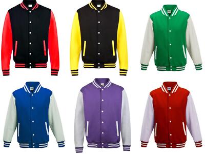 Unisex Erwachsene Varsity Baseball Sport Jacke mit Strickbündchen