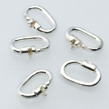 925 Sterling Silver Link Lock Jump Ring Charm...