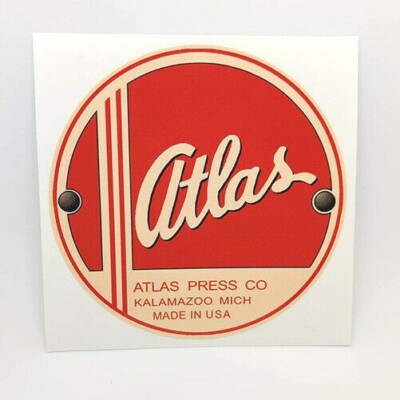 Atlas Quality Shop Equipment Reproduction Tool Lathe Decals – 3.5” Set Of 2