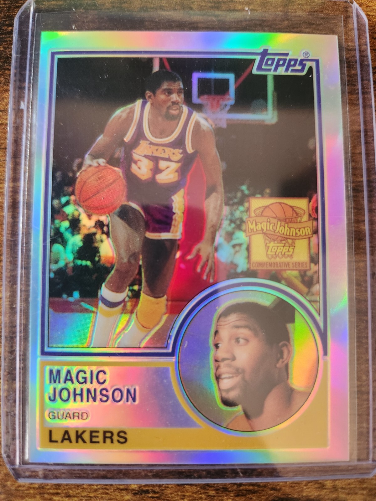 2000-01 Topps Chrome Magic Johnson Commemorative Refractor Reprint #MJ1 Lakers