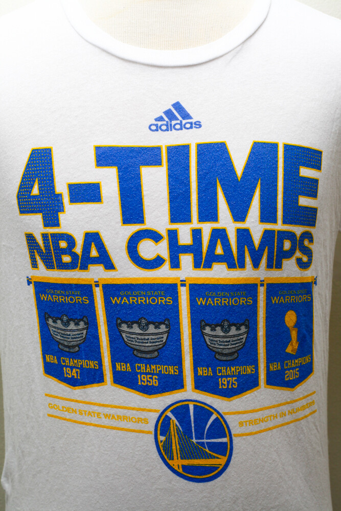 NBA Golden State Warriors Basketball 4-Time Champs XL adidas White