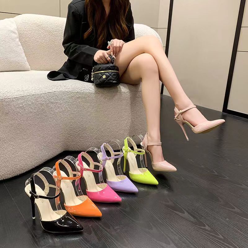 Women's high heels stiletto buckle sandals stiletto heel shoes size 35-46 pumps